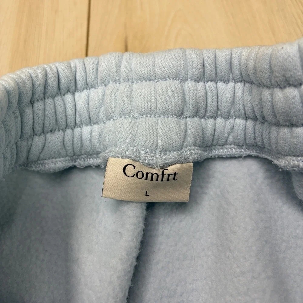 Comfrt Collection Pastel Edit Blue Women's Sweatpants Wide Leg Large Stretch - Picture 4 of 12